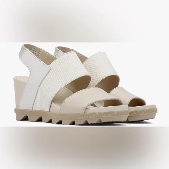 NEW Sorel Joanie II Slingback Sea Salt 7.5 Wedge Sandals - Picture 1 of 7